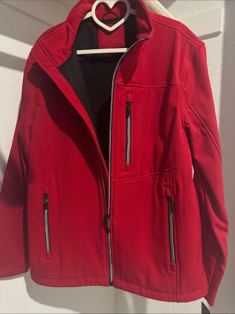 GUESS Red Women's Performance Softshell Jacket - Picture 2 of 4